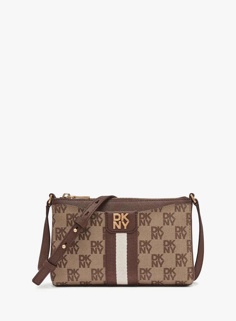 دكني حقيبة كروس بودي بسحاب وشعار نوري