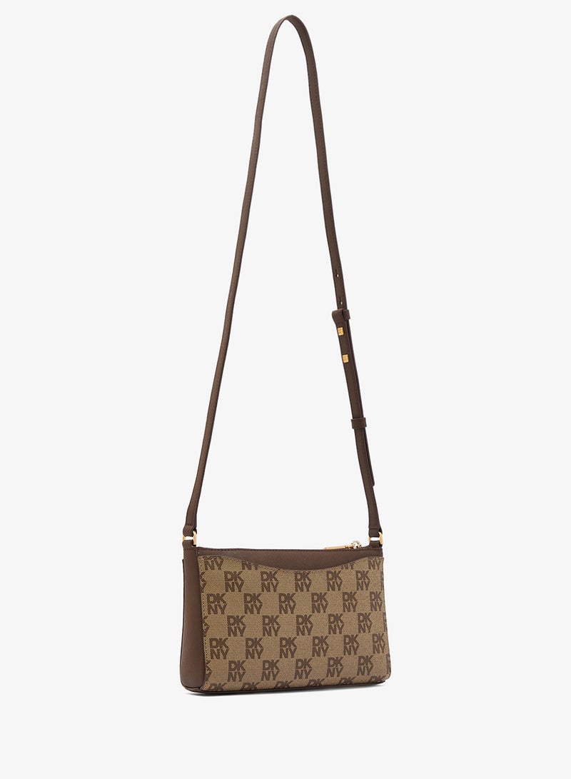 DKNY Nuri Logo Zip Through Crossbody - Image 2