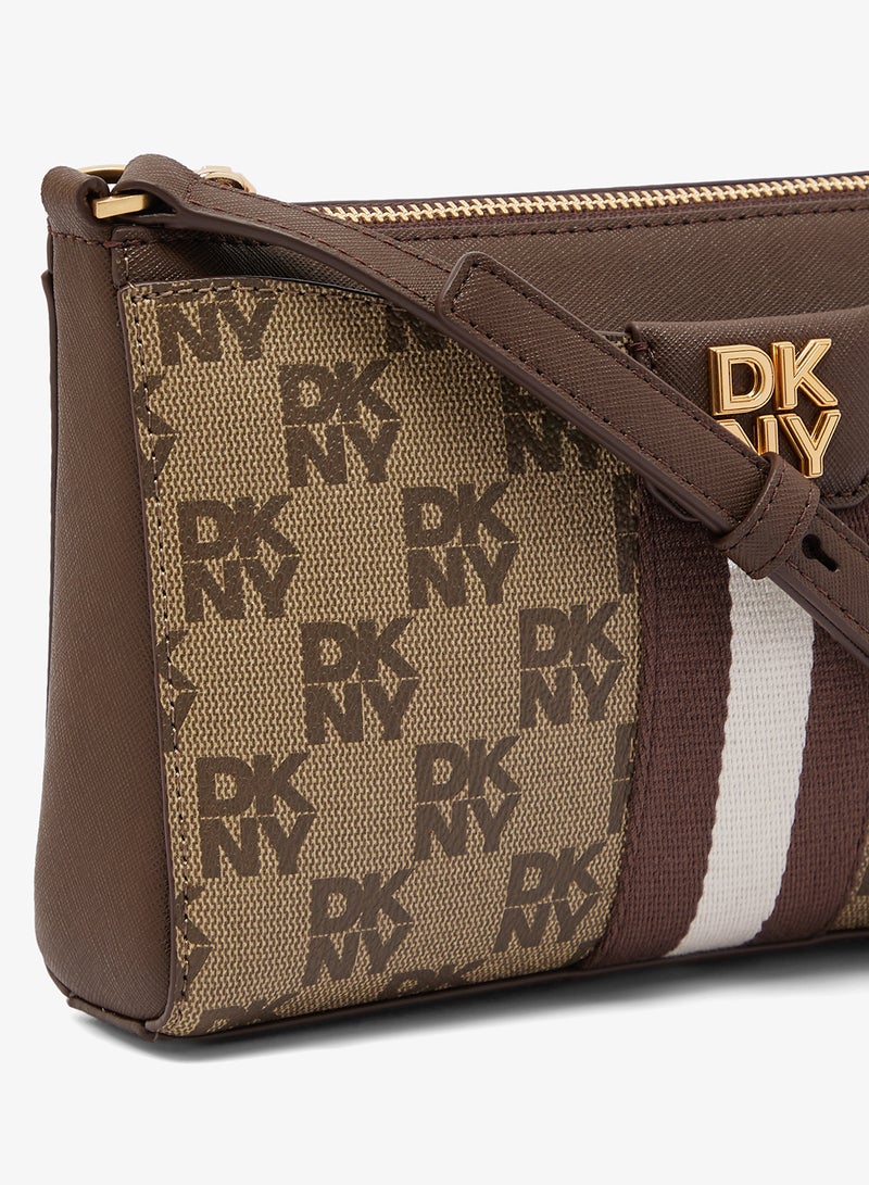 DKNY Nuri Logo Zip Through Crossbody - Image 3