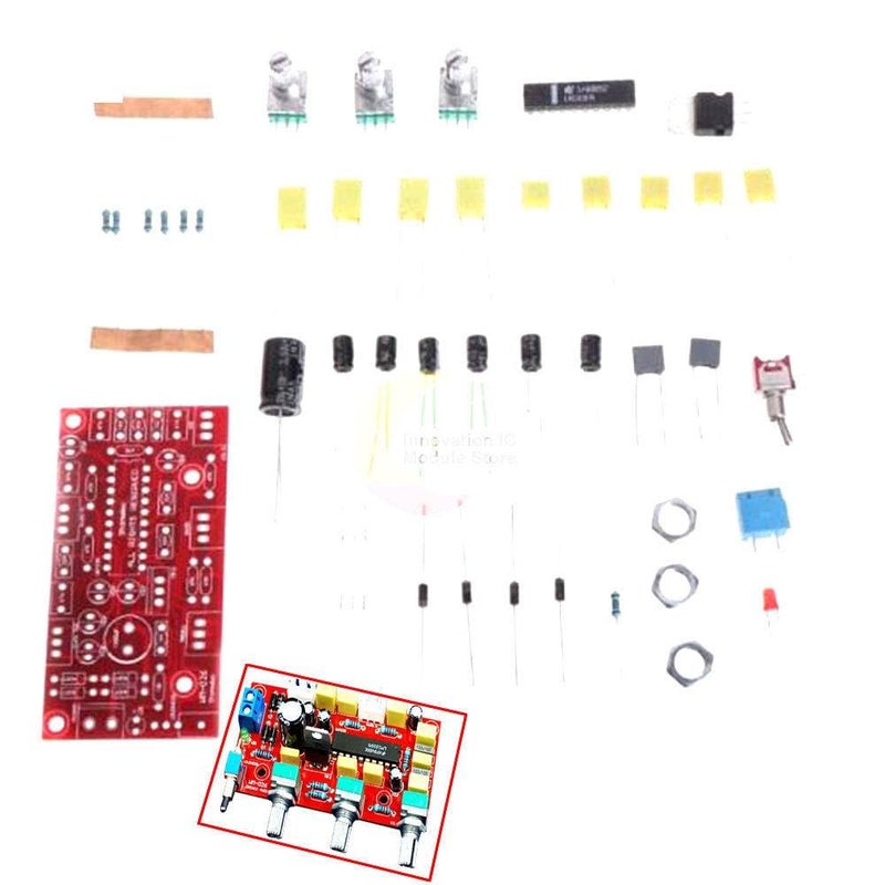 LM1036 DIY HiFi مكبر صوت مسبق مجموعة لوحة أمامية مع وحدة تحكم باس تريبل - Image 1