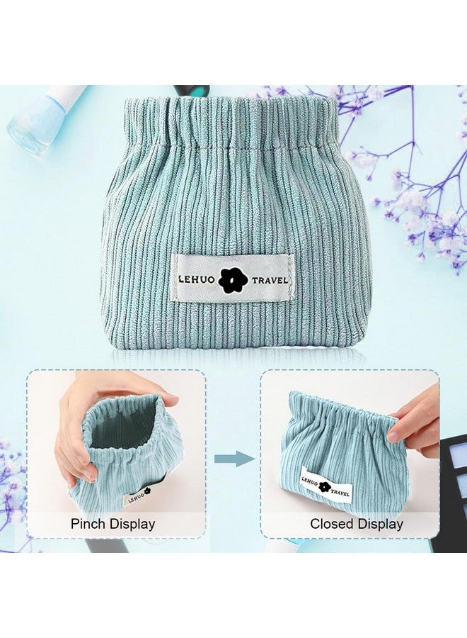 maycreate ® 2Pcs Small Makeup Pouch, Corduroy Coin Pouch Lipstick Bag, Mini Jewelry Storage Pouches For Women Girls, Easy Squeeze Open Portable Travel Pouch Organizer - Image 4