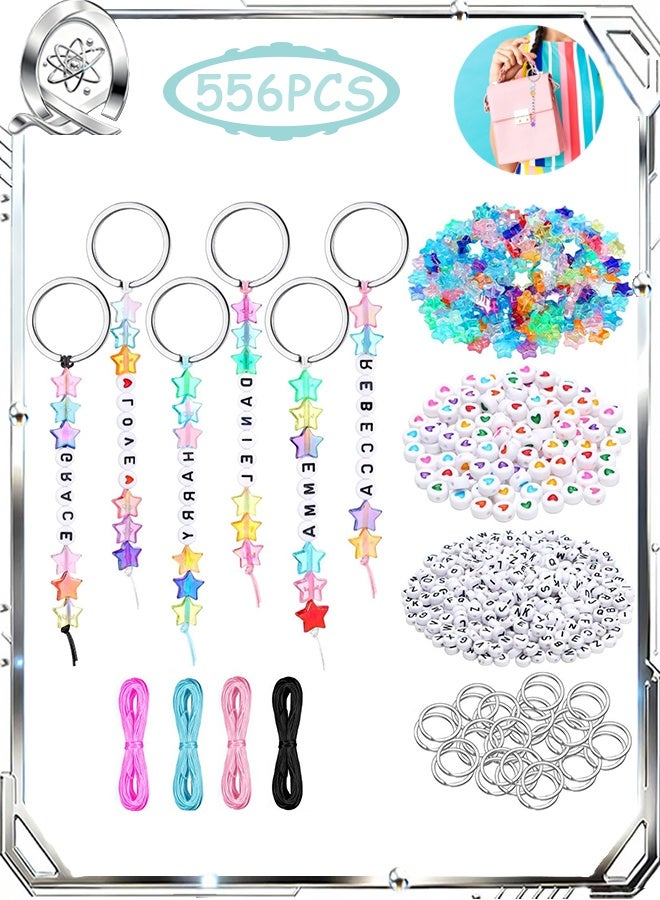 Quantum DIY Keychain Making Kit, Jewelry Making Supplies Beads, for Party Favor Gift Backpack Accessories Holiday Decoration - Image 1