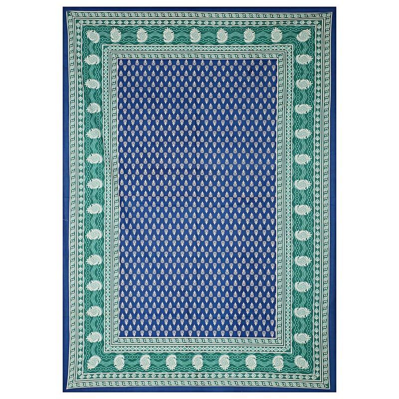 EarlyMart Comfort Rajasthani Jaipuri Traditional Sanganeri Print 144 TC Cotton Floral Single Size Bed Bedsheet with Pillow Cover Single_Bedsheet011 - Image 3