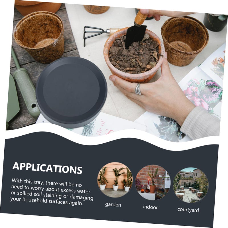Movable Plant Pot Tray With Wheels Durable Easy Clean Water Catching Saucer - Image 3