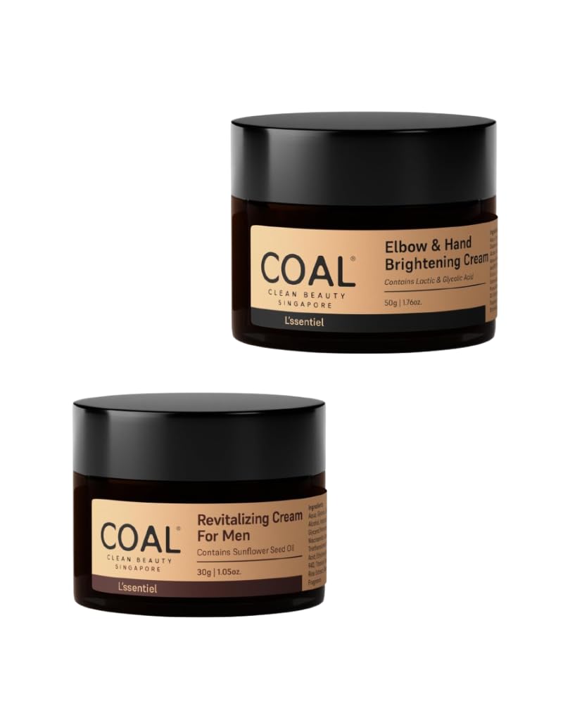 COAL CLEAN BEAUTY COAL Clean Beauty Revitalizing Cream For Men 30g with Elbow Hand Brightening Cream 50g Moisturizes Nourishes Skin Hydrates Nourishes Skin Men Women All Skin Types - Image 1
