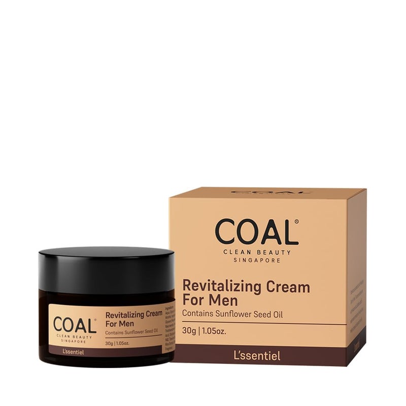 COAL CLEAN BEAUTY COAL Clean Beauty Revitalizing Cream For Men 30g with Elbow Hand Brightening Cream 50g Moisturizes Nourishes Skin Hydrates Nourishes Skin Men Women All Skin Types - Image 2
