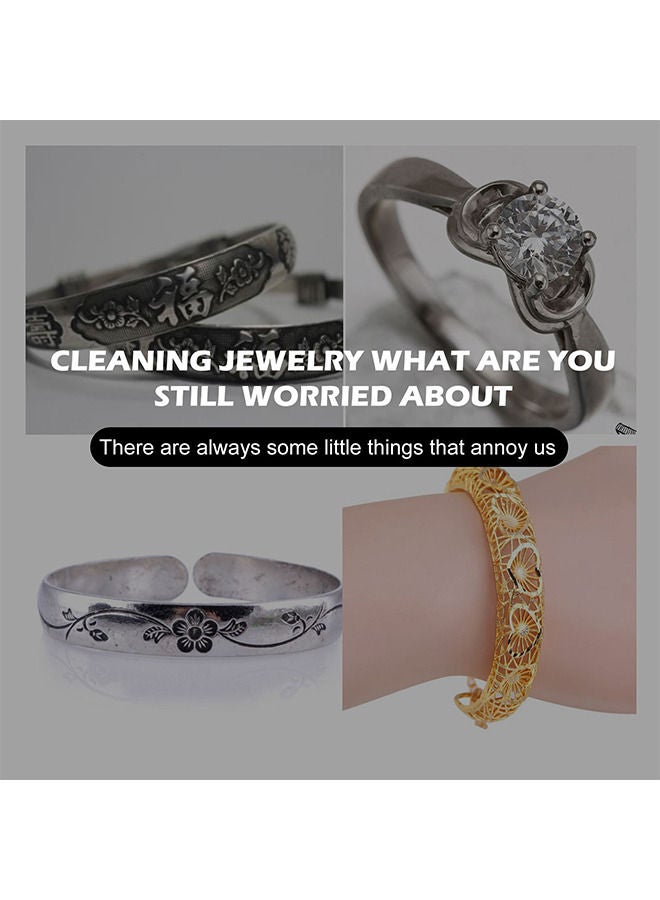 EELHOE Jewelry Cleaner for Silver, White Gold Platinum, Diamond, Sapphire, and other Stones, Liquid Solution for Ultrasonic Machine and Tarnish Removal Cream for Sparkling Brilliance(50ml) - Image 2