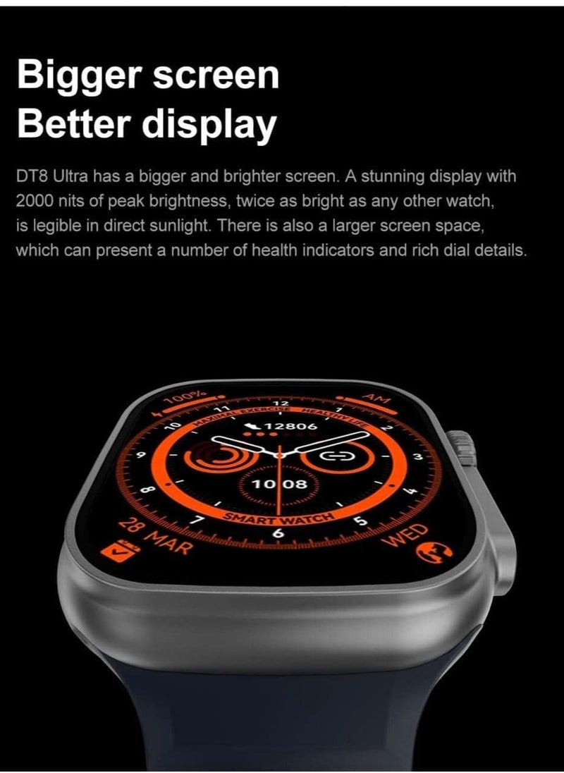 JAJEEK - "Z68 Ultra Series 8 NFC Smartwatch – Bluetooth Call, Waterproof & Wireless Charging" - Image 1