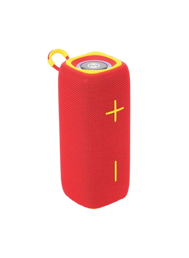 MICRODIGIT MD658PS Mini Portable Wireless Speaker – 16W Power, RGB Lights, Bluetooth, TF/USB Support (Red Edition)
