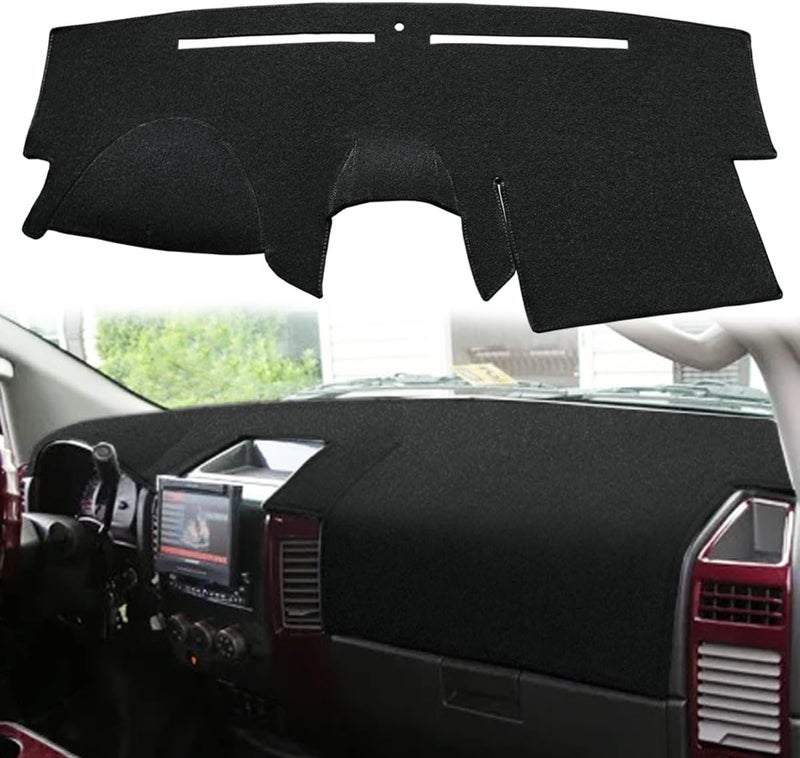 Fcovergurus Dash Cover Mat Custom Fit for Nissan Armada Titan with Navigation - Black - Image 1