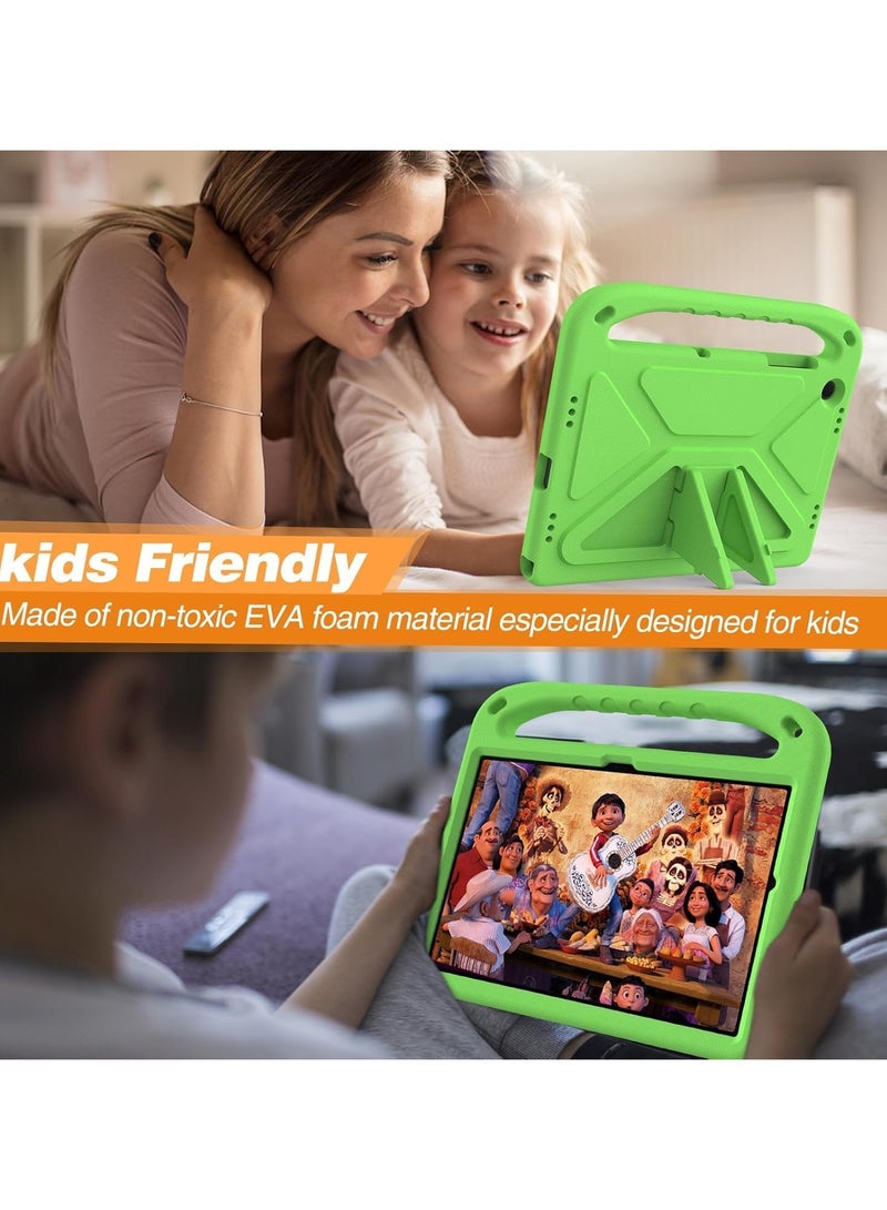 VKL Case Compatible with Samsung Galaxy Tab A9 8.7in (2023) SM-X210/216B Kids Case, Lightweight EVA Kid Friendly Shockproof Protective Case, Handle Stand Heavy Duty Tablet Cover (Green) - Image 4