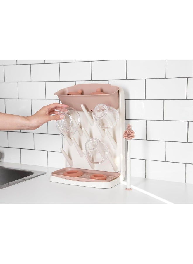 Emulait Ubbi Vertical Drying Rack, Baby Accessory, Space Saving Countertop with Cleaning Brush - Image 4