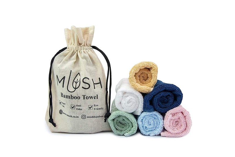 Mush Bamboo Hand Towel Set of 2 100 Bamboo Ultra Soft Absorbent Quick Dry Towel for Daily use Gym Pool Travel Sports and Yoga 75 X 35 cms 600 GSM Pink - Image 5