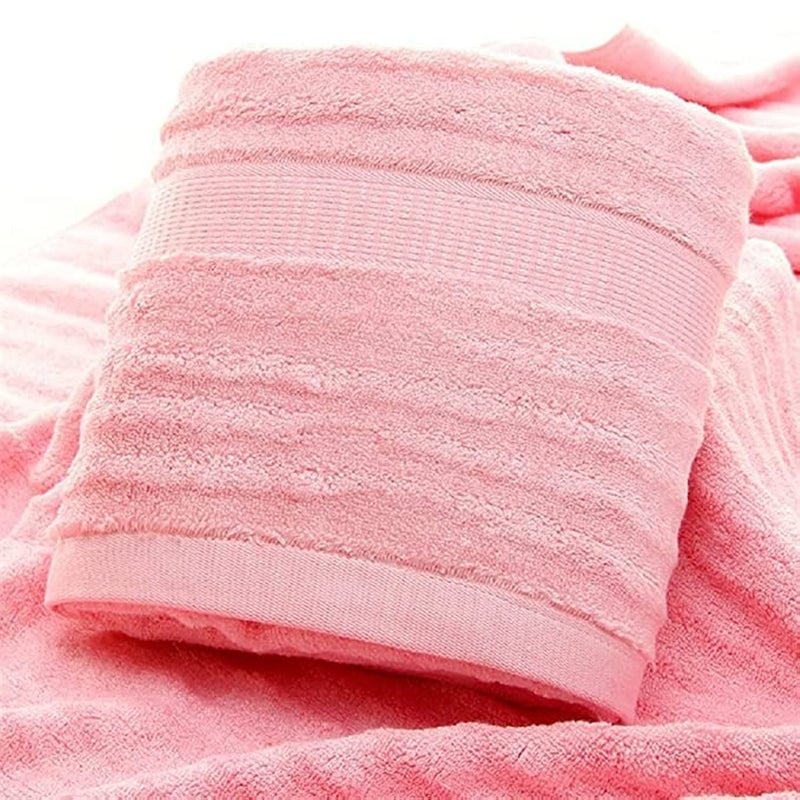 Mush Bamboo Hand Towel Set of 2 100 Bamboo Ultra Soft Absorbent Quick Dry Towel for Daily use Gym Pool Travel Sports and Yoga 75 X 35 cms 600 GSM Pink - Image 1