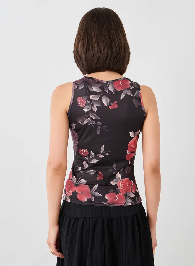 Take Two Take Two Floral Print Sleeveless Top