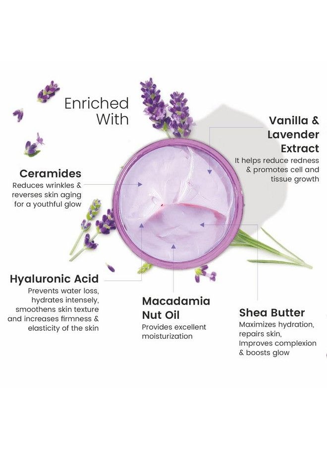 BRYAN & CANDY - Lavender & Vanilla Body Butter Ph 5.5 For 72Hrs Moisturization. Enriched With Ceramides Hyaluronic Acid Lavender Extracts & Shea Butter;Nonsticky Moisturizer For Women & Men (200Gm) - Image 1