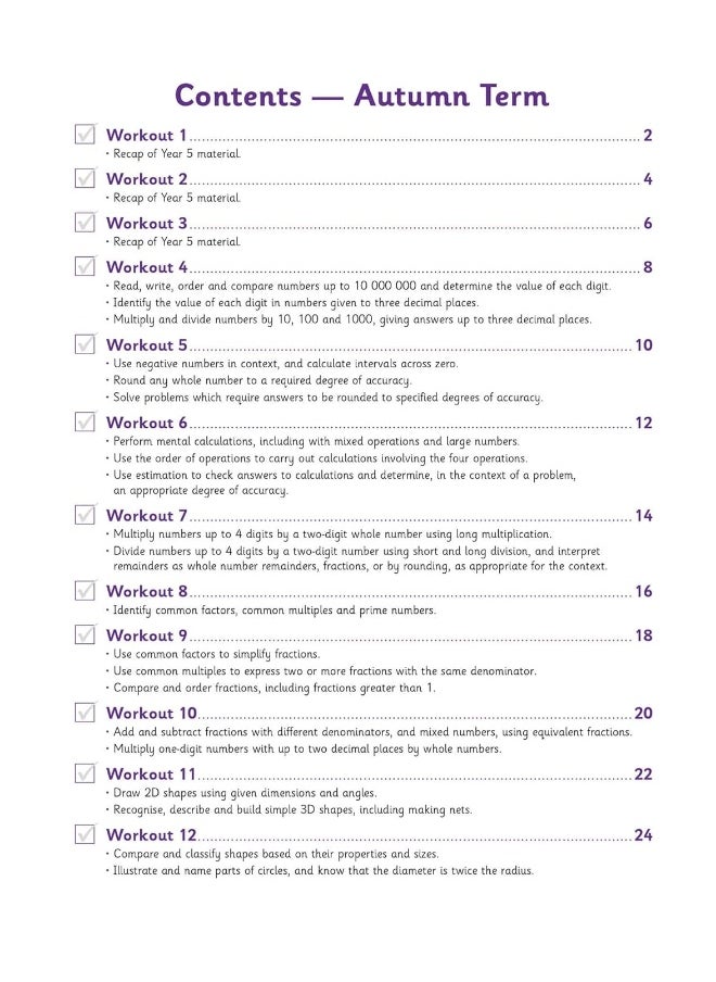 KS2 Maths 10-Minute Weekly Workouts - Year 6  - Image 4