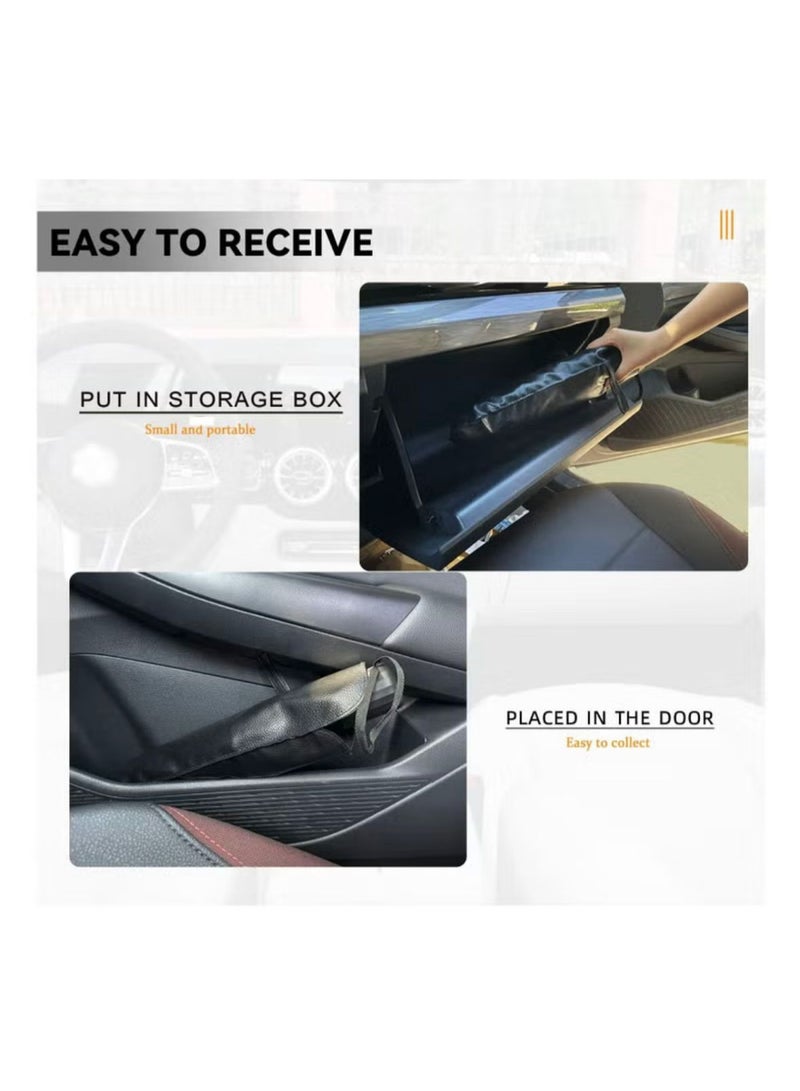 Foldable Car Windshield Sun Shade Umbrella UV & Heat Protection - Image 3