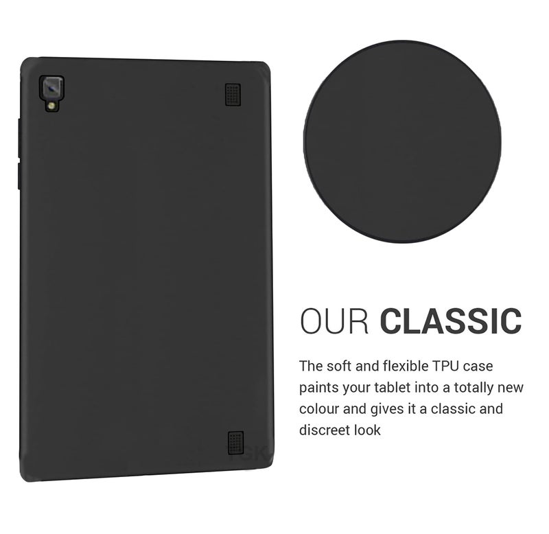 TGK Plain Design Matte Finished Soft Back Case Cover for Acer One 10 T4-129L 10 inch Tablet (Black) - Image 3