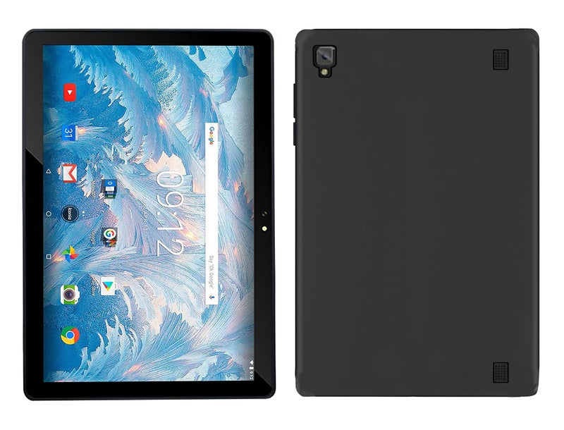 TGK Plain Design Matte Finished Soft Back Case Cover for Acer One 10 T4-129L 10 inch Tablet (Black) - Image 1