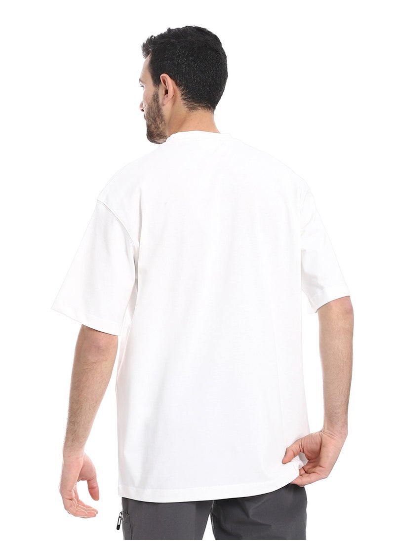 "KRE" Printed Pattern Round Neck T-Shirt