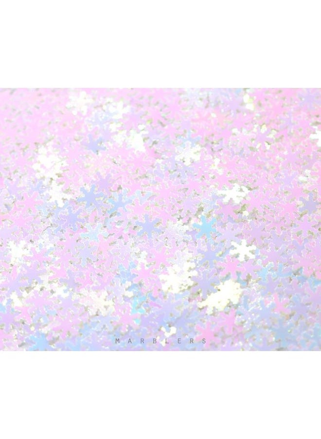 MARBLERS Cosmetic Grade Chunky Shape Glitter [Snowflake] 0.11oz (3g) | Flake | Non-Toxic | Vegan | Cruelty-Free | Eyeshadow, Nail Polish, Nail Art | Festival, Rave & Party Makeup | Body & Face  - Image 5