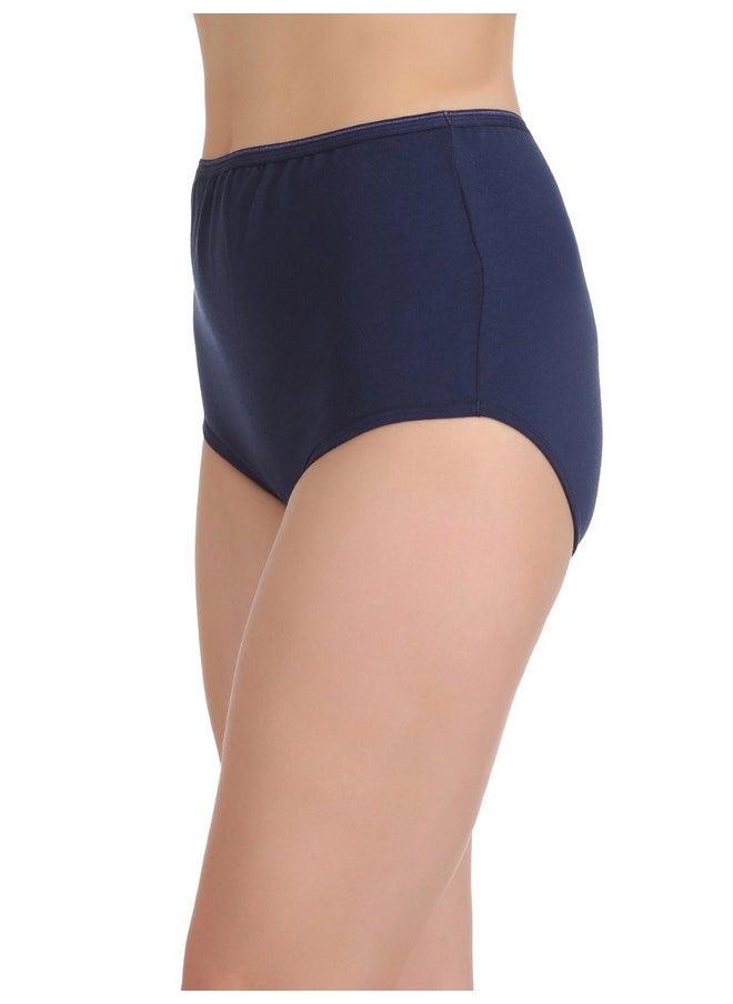 Clovia Clovia Womens Cotton High Waist Maternity Hipster Panty (PN1368A08_Navy Blue_XL)  - Image 4