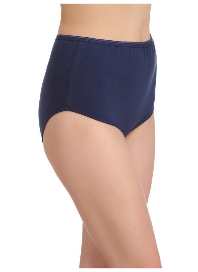 Clovia Clovia Womens Cotton High Waist Maternity Hipster Panty (PN1368A08_Navy Blue_XL)  - Image 3