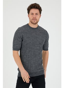 Cool Tarz Cool Style Smoke Men's Round Neck Knitted T-SHIRT-TRZ2252001R03S  - Image 2