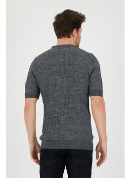 Cool Tarz Cool Style Smoke Men's Round Neck Knitted T-SHIRT-TRZ2252001R03S  - Image 4