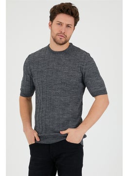 Cool Tarz Cool Style Smoke Men's Round Neck Knitted T-SHIRT-TRZ2252001R03S  - Image 3