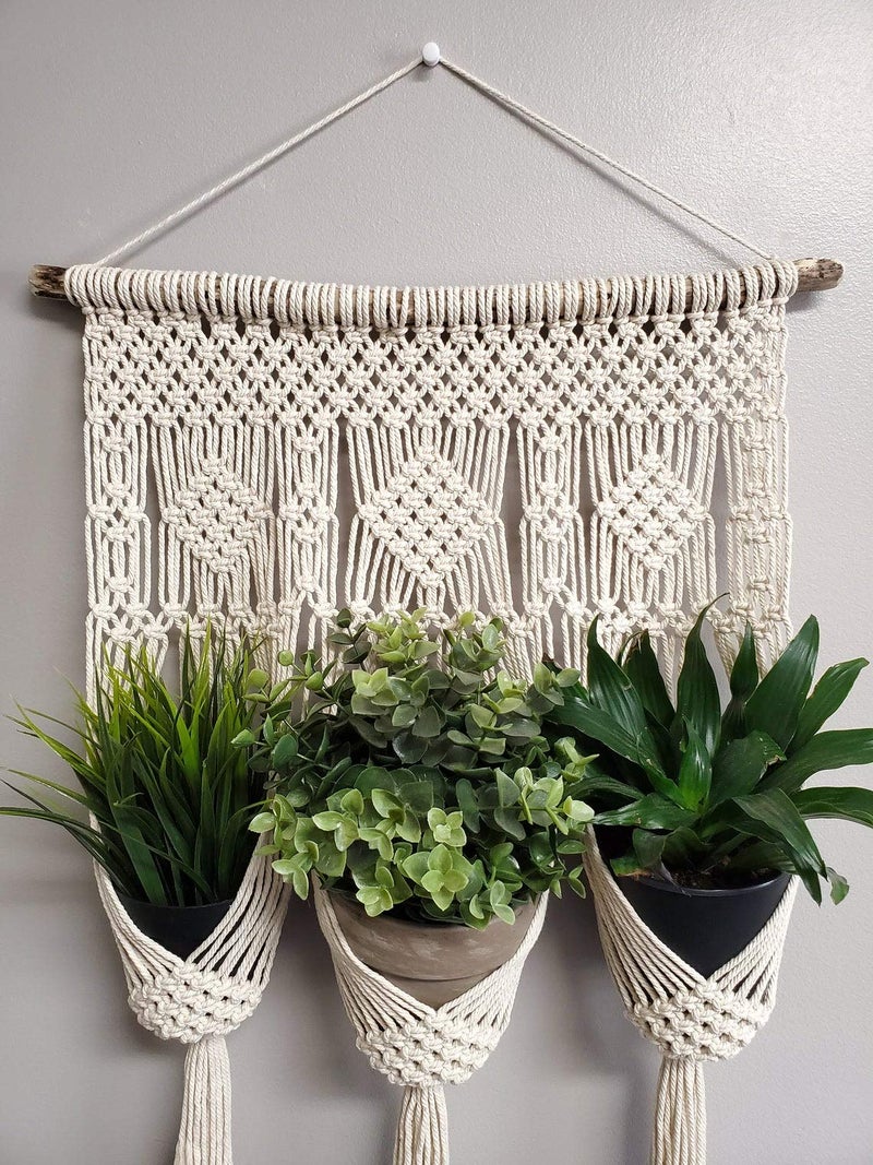Dxyz Cotton Rope Planter, Ivory, 16x34 Inches - Image 1