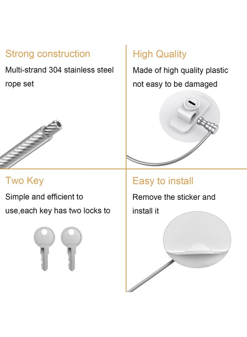 Refrigerator Lock with 2 Keys – Mini Refrigerator Door Lock for Children – Multi Functional Lock for Securing Fridge, Drawers - Image 4