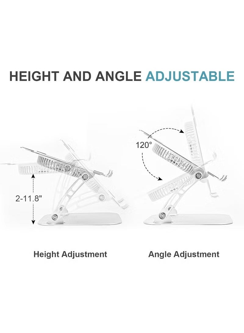 DUSALA Laptop Cooling Stand with 3 Speed Fan, Adjustable Height Laptop Stand for Desk, Ergonimic Foldable Laptop - Image 3