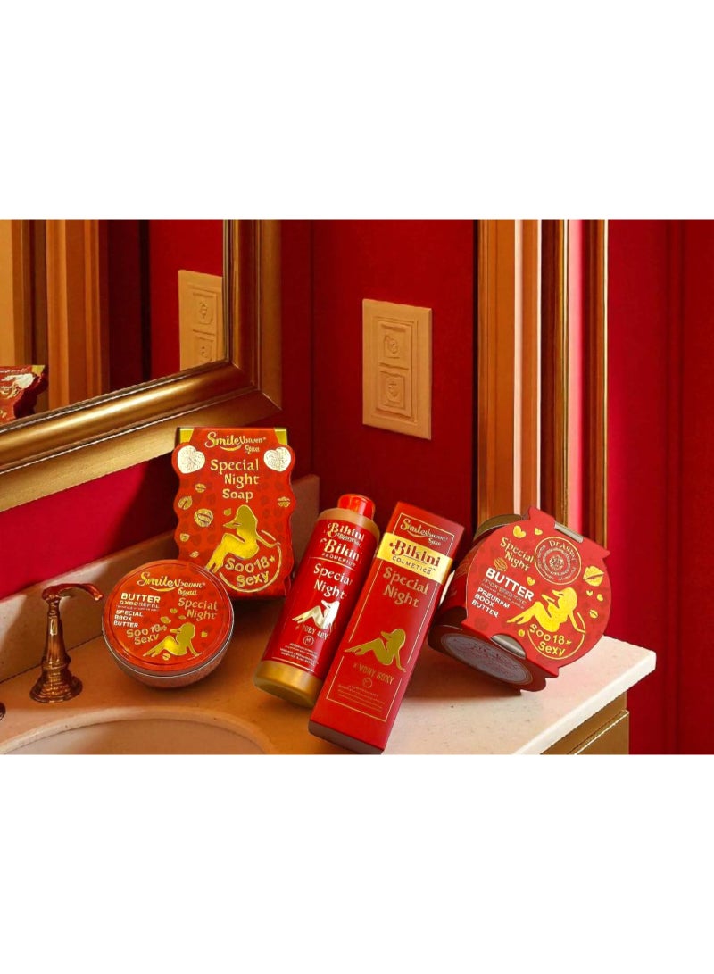 سمايل مجموعة من 4 قطع لتفتيح وترطيب وتعطير المناطق الحساسة. - Image 2