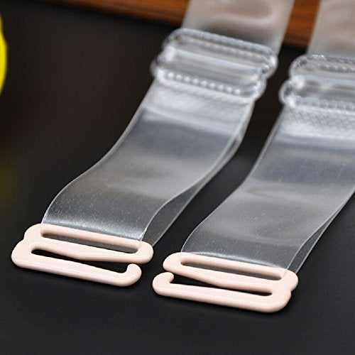SERMICLE Women's Silicone Wired Tank Transparent Bra Invisible Straps X 4 Pairs - Image 4