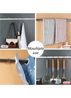 Generic 8PCS No Drill Curtain Rod Brackets No Drilling Self Adhesive Curtain Rod Holder Hooks  - Image 5