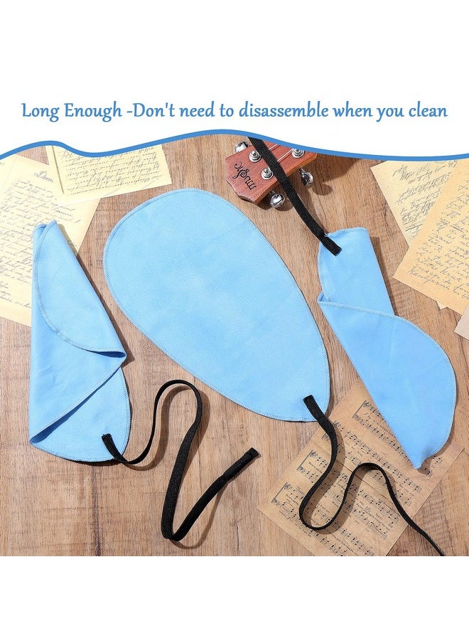Prasacco Prasacco 3 Pcs Clarinet Swab Cloth Clarinet Cleaning Cloth for Inside Tube Clarinet Cleaning Kit Clarinet Accessories Cleaning Swab Suitable for Clarinet Piccolo Flute Saxophone (Blue)  - Image 5