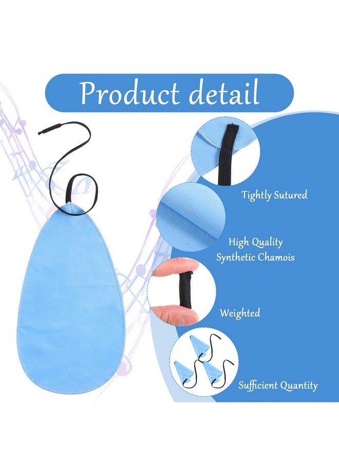 Prasacco Prasacco 3 Pcs Clarinet Swab Cloth Clarinet Cleaning Cloth for Inside Tube Clarinet Cleaning Kit Clarinet Accessories Cleaning Swab Suitable for Clarinet Piccolo Flute Saxophone (Blue)  - Image 3