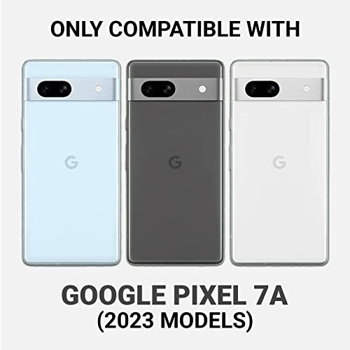 RIGGEAR Shockproof Clear Hybrid Armor Transparent Back Cover Case for Google Pixel 7A (Clear PC + TPU Bumper) - Image 2