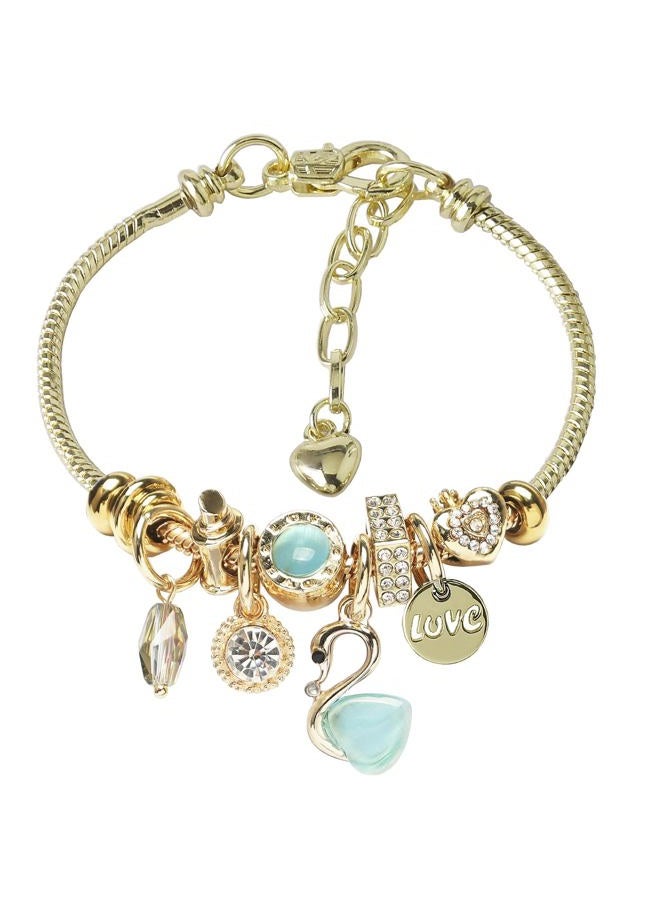 DS Charm Bracelets for teen girls exquisite cute cartoon friendship bracelet Gold Stainless Steel Bangle birthday Gift box Adjustable little girls kids jewelry holiday gifts, Adjustable, Stainless - Image 1