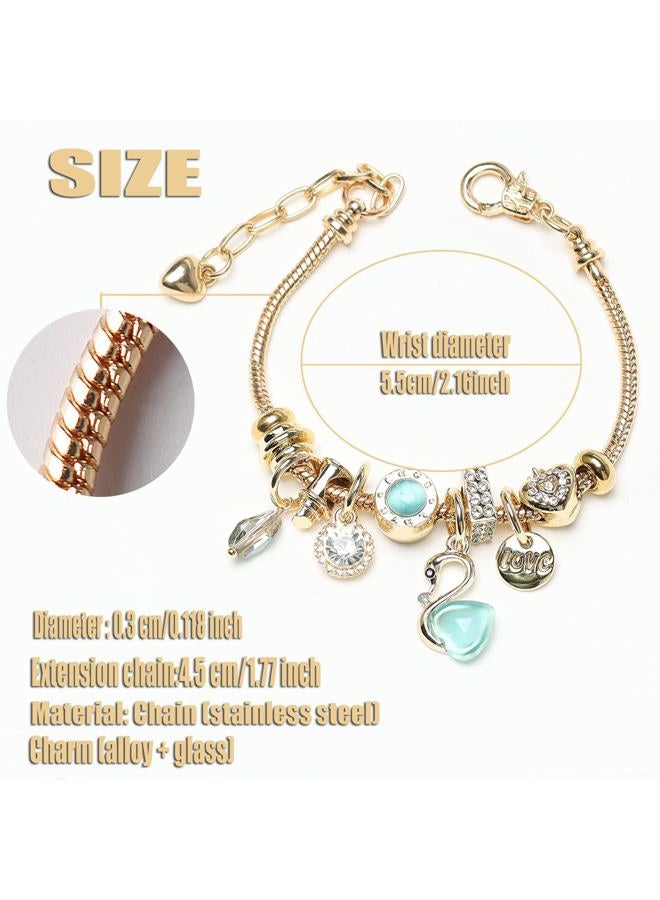 DS Charm Bracelets for teen girls exquisite cute cartoon friendship bracelet Gold Stainless Steel Bangle birthday Gift box Adjustable little girls kids jewelry holiday gifts, Adjustable, Stainless - Image 3