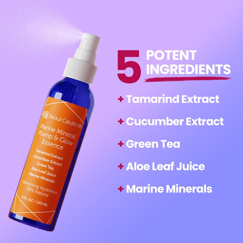 SeoulCeuticals Korean Skin Care Essence Toner - K Beauty Skincare Spray Mist For Face Contains Cucumber Extract and Marine Minerals + Organic Aloe - Get That Healthy Youthful Glow - Image 3