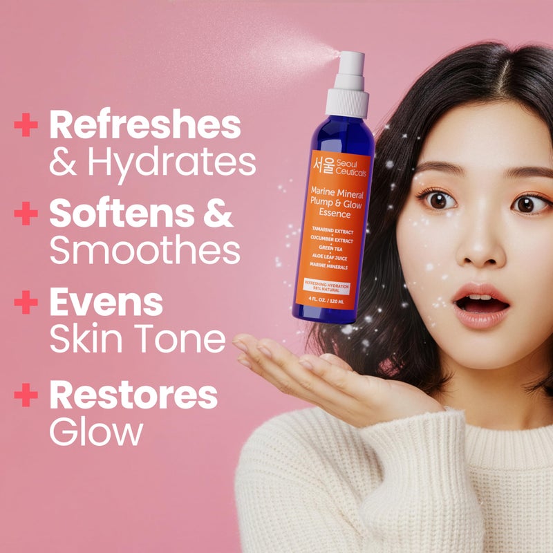 SeoulCeuticals Korean Skin Care Essence Toner - K Beauty Skincare Spray Mist For Face Contains Cucumber Extract and Marine Minerals + Organic Aloe - Get That Healthy Youthful Glow - Image 2
