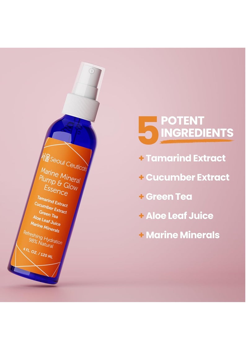 seoulceuticals - SeoulCeuticals Korean Skin Care Essence Toner - K Beauty Skincare Spray Mist For Face Contains Cucumber Extract and Marine Minerals + Organic Aloe - Get That Healthy Youthful Glow - Image 1