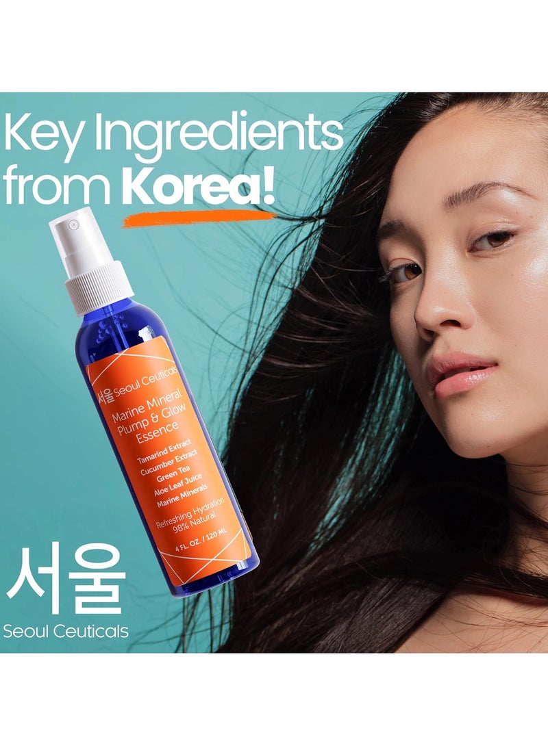 seoulceuticals - SeoulCeuticals Korean Skin Care Essence Toner - K Beauty Skincare Spray Mist For Face Contains Cucumber Extract and Marine Minerals + Organic Aloe - Get That Healthy Youthful Glow - Image 1