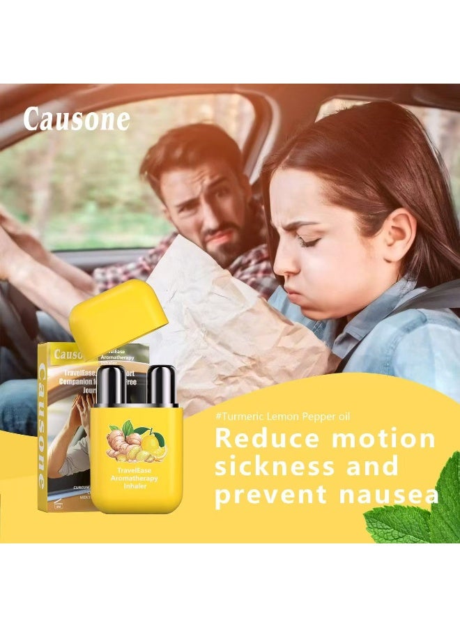 1 Portable Aromatherapy Personal Nasal Inhaler / Diffuser Stick, infused with Ginger Butter and Citrus Lemon. Effectively relieves motion sickness, soothes nasal congestion, and prevents dizziness and vomiting. - Image 5