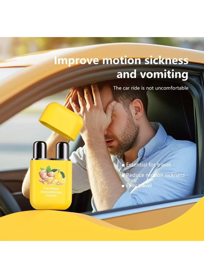 1 Portable Aromatherapy Personal Nasal Inhaler / Diffuser Stick, infused with Ginger Butter and Citrus Lemon. Effectively relieves motion sickness, soothes nasal congestion, and prevents dizziness and vomiting. - Image 1