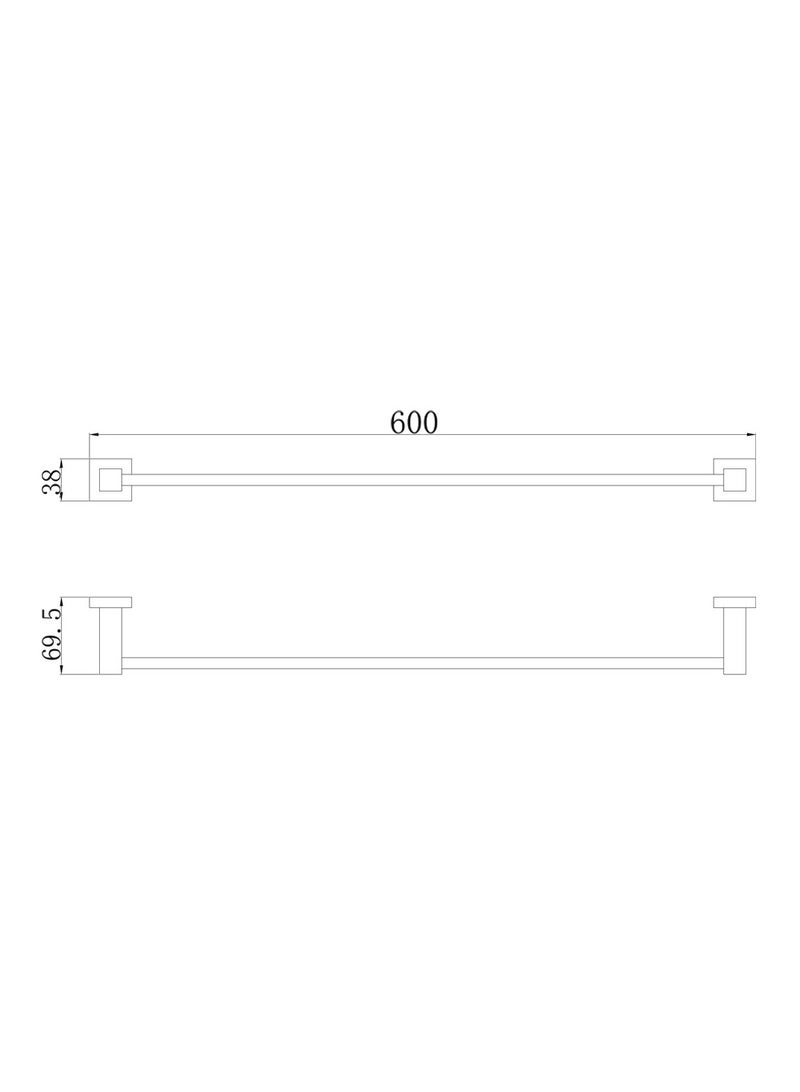 Casa Milano Argon Towel Bar Brushed Nickel  - Image 2