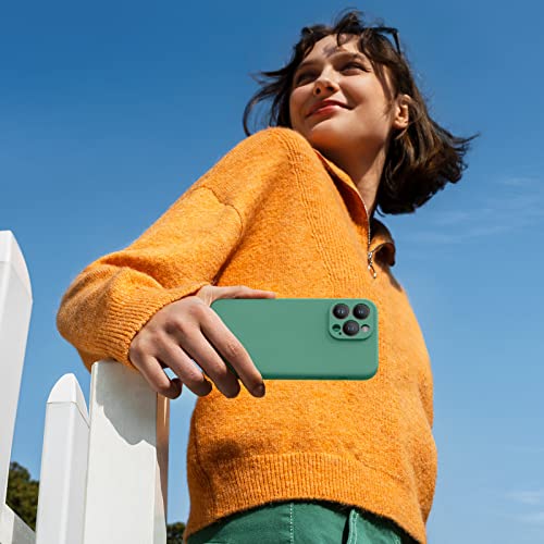 Miracase Designed for iPhone 14 Pro Case with Screen Protector, [Upgraded Camera Protection], Shockproof Liquid Silicone Rubber Phone Case Cover for 14 Pro 6.1 inch, Alpine Green - Image 4